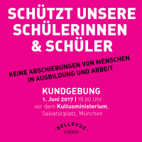 SCHÜTZT UNSERE SCHÜLERINNEN UND SCHÜLER! Keine Abschiebung von Menschen in Ausbildung und Arbeit